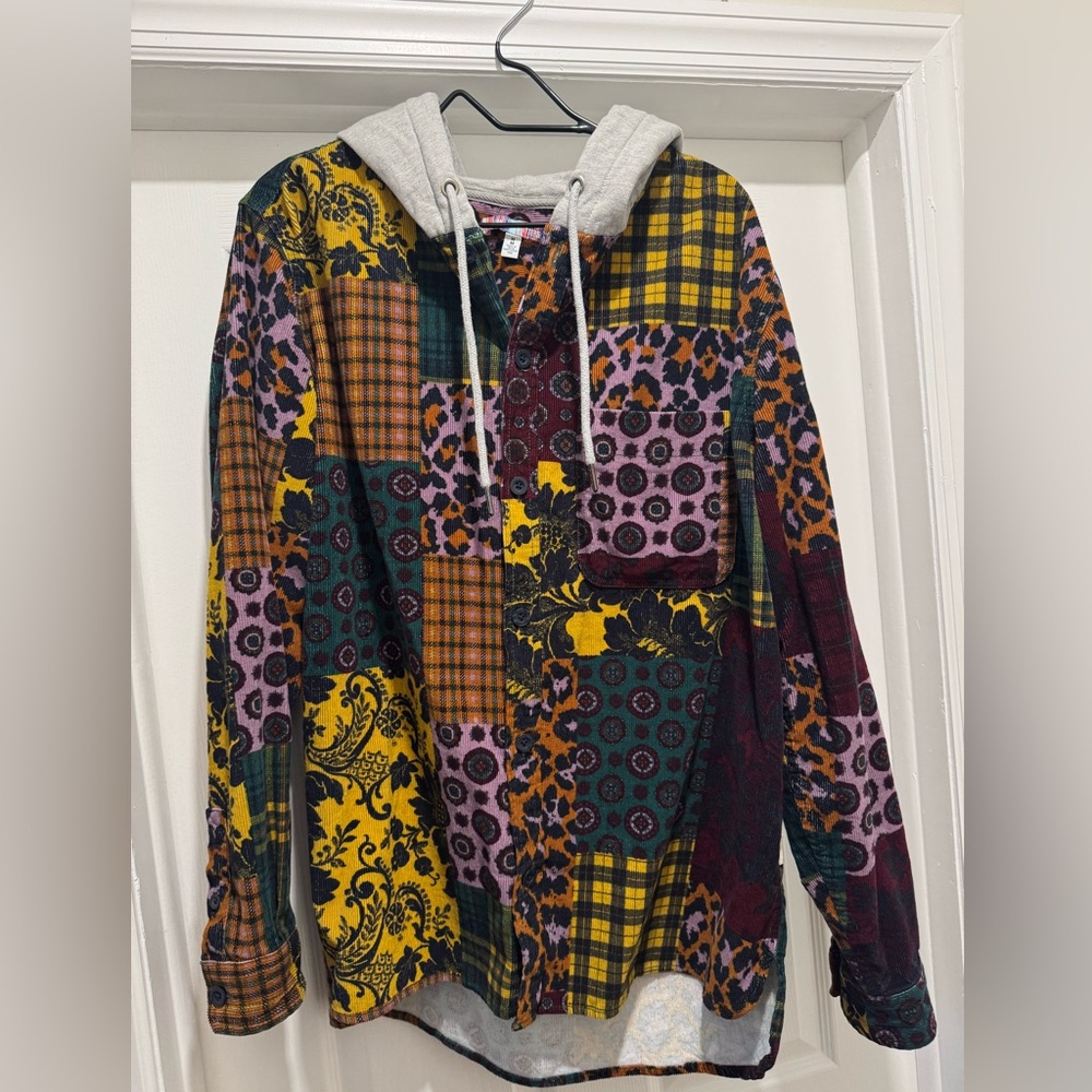 Urban Outfitters Multi-Print Hooded Jacket